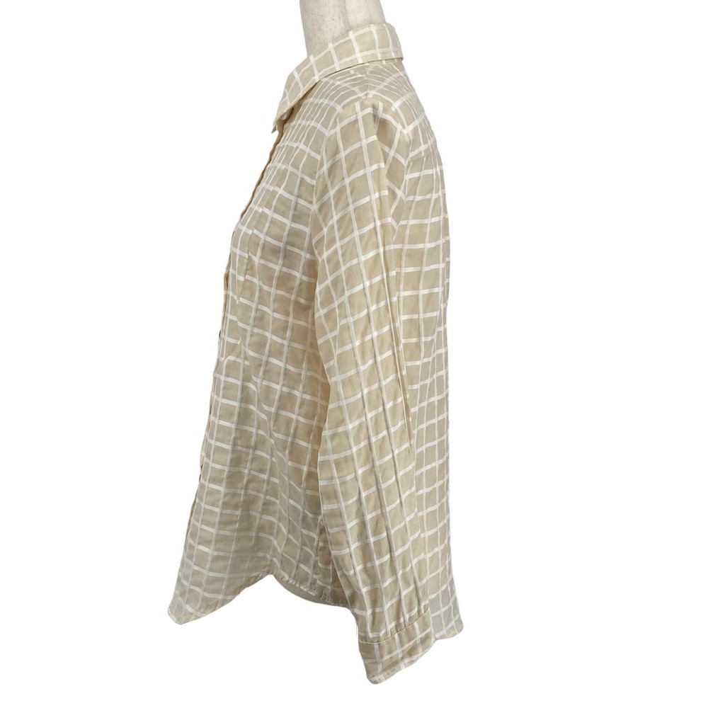 Objects Without Meaning Plaid Button Front Long S… - image 4